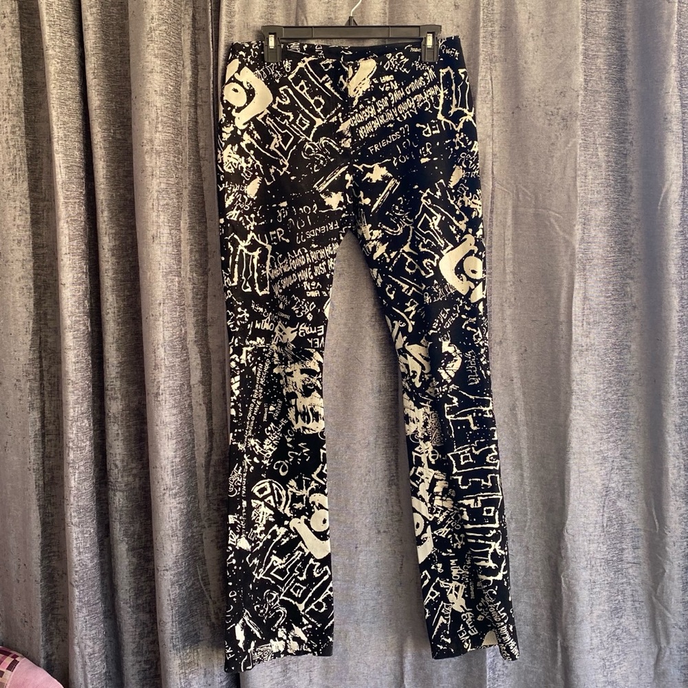 Vintage graphic leather pants